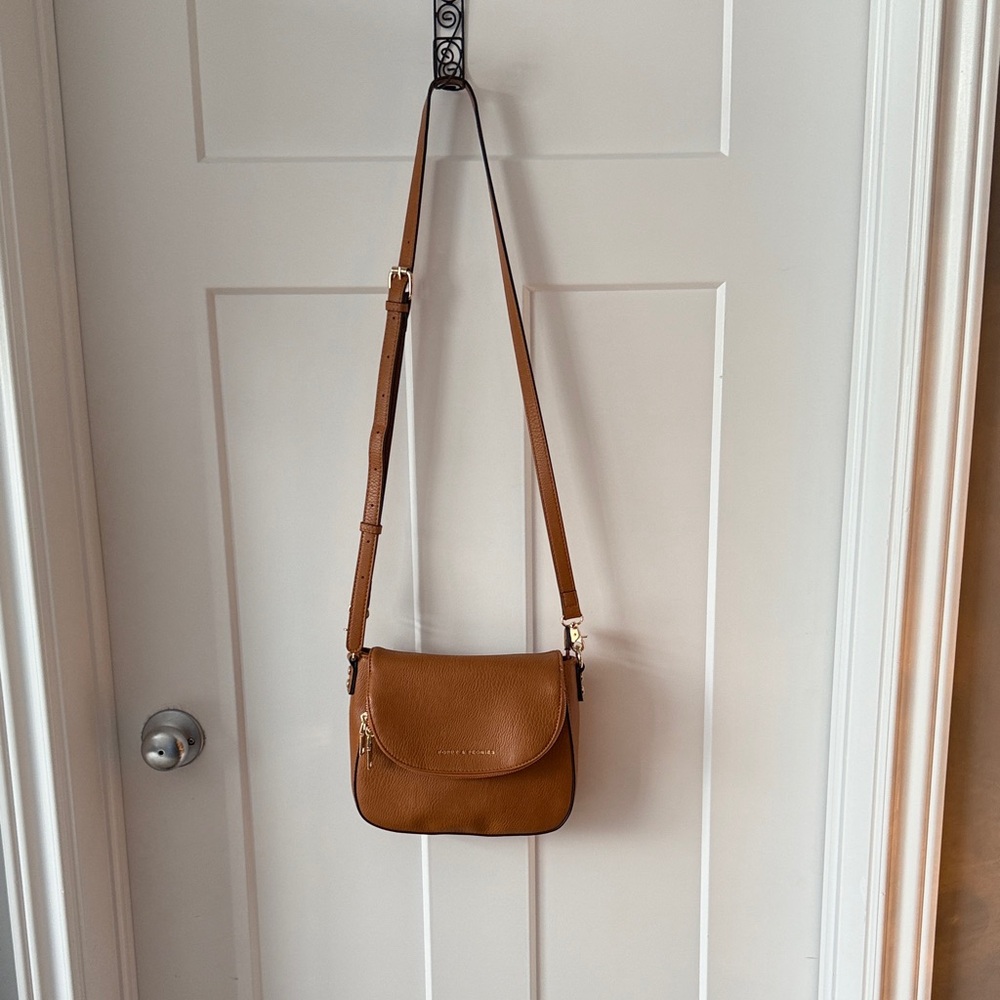 Poppy & Peonies Brown Crossbody Bag